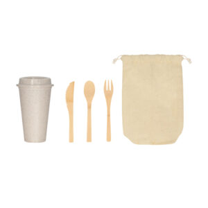 SET DE CUBIERTOS Y VASO TOBALA